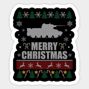 Military Tank Christmas Sticker